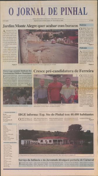 Capa de um dos jornais.