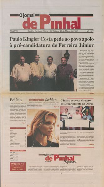 Capa de um dos jornais.