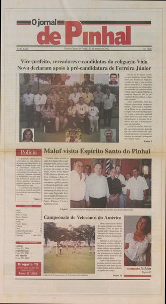 Capa de um dos jornais.