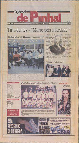 Capa de um dos jornais.