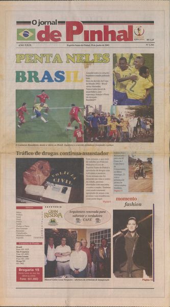 Capa de um dos jornais.