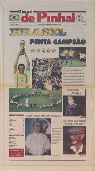 Capa de um dos jornais.