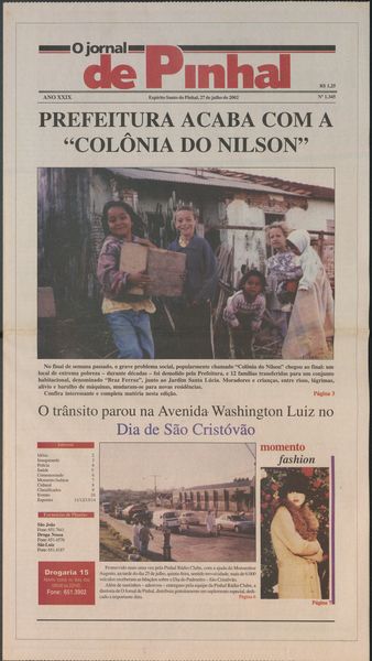 Capa de um dos jornais.