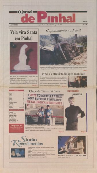 Capa de um dos jornais.