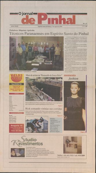 Capa de um dos jornais.