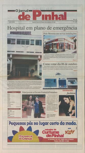 Capa de um dos jornais.