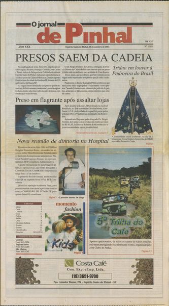 Capa de um dos jornais.