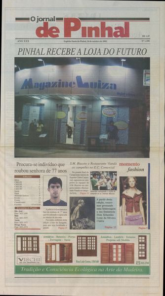 Capa de um dos jornais.