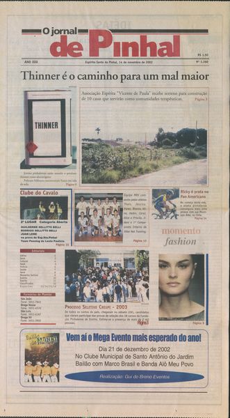 Capa de um dos jornais.