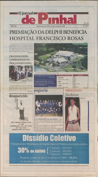 Capa de um dos jornais.