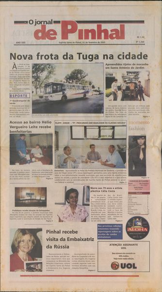 Capa de um dos jornais.