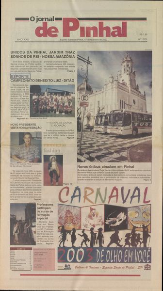 Capa de um dos jornais.