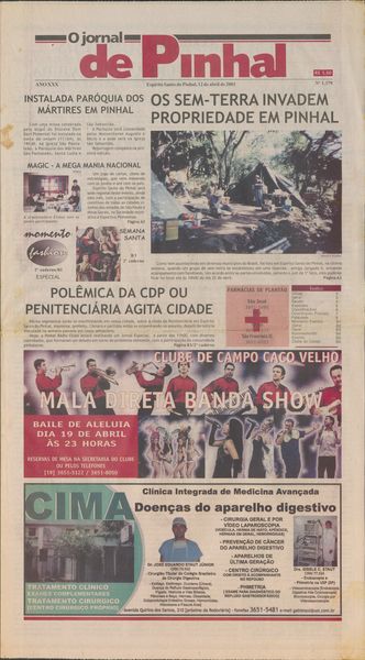 Capa de um dos jornais.
