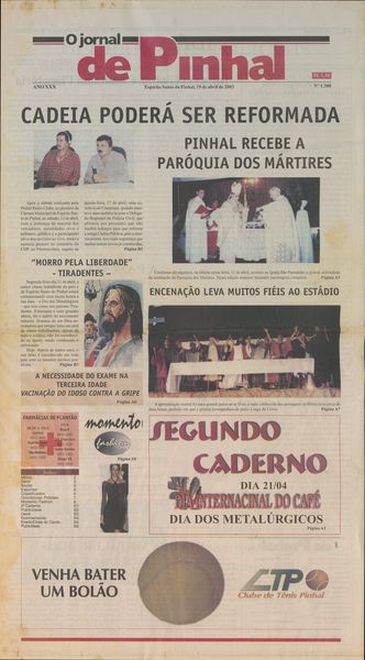 Capa de um dos jornais.