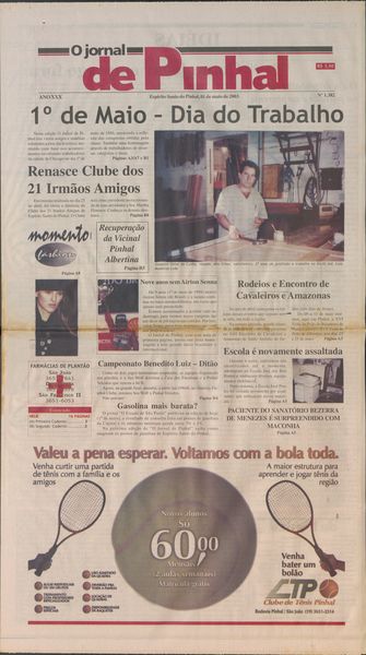 Capa de um dos jornais.