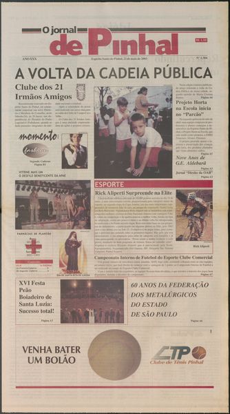 Capa de um dos jornais.
