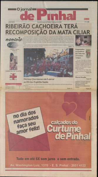 Capa de um dos jornais.