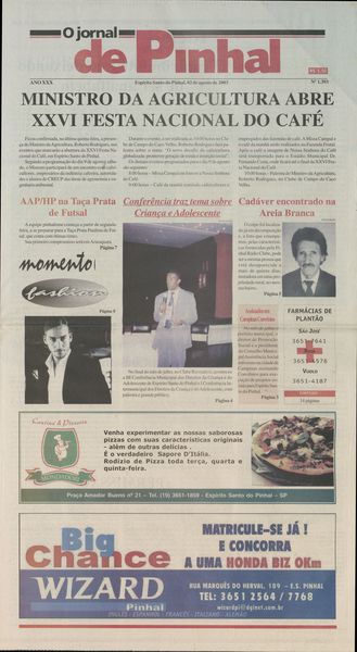 Capa de um dos jornais.