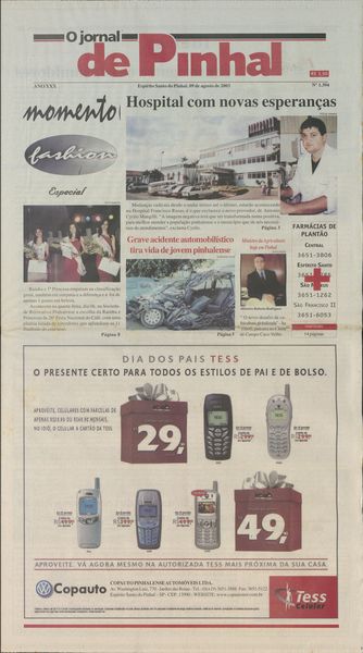 Capa de um dos jornais.
