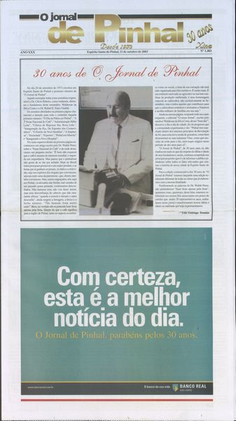 Capa de um dos jornais.