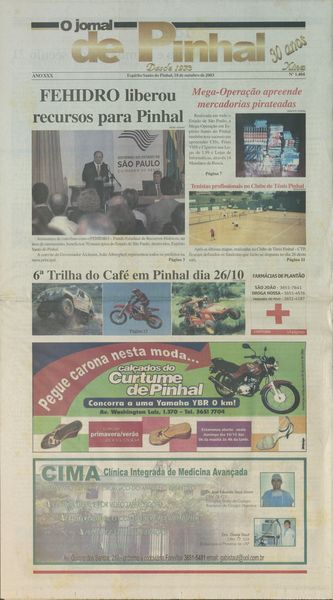Capa de um dos jornais.