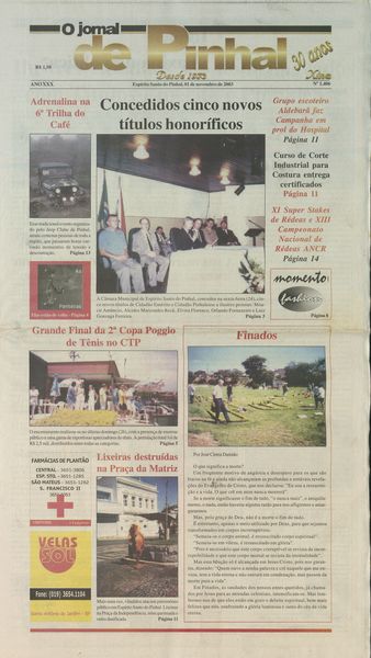 Capa de um dos jornais.
