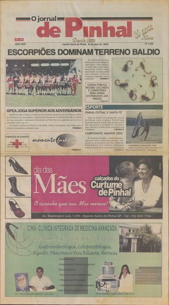 Capa de um dos jornais.
