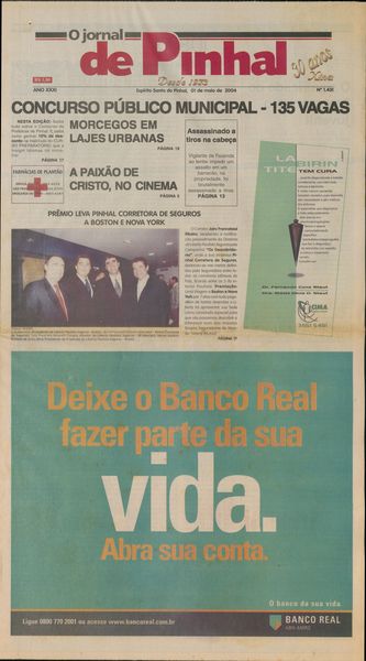 Capa de um dos jornais.