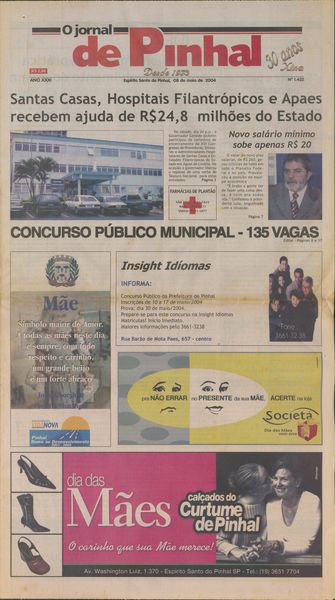Capa de um dos jornais.