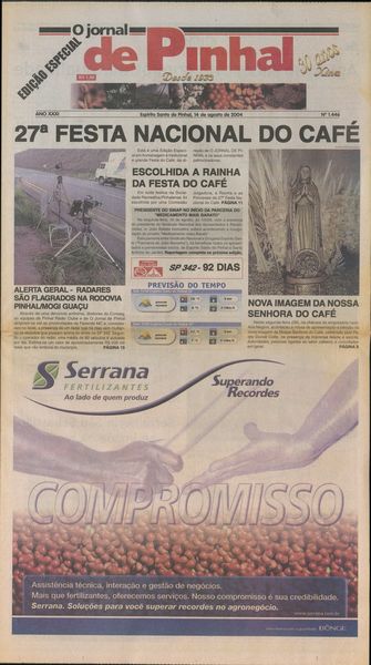 Capa de um dos jornais.
