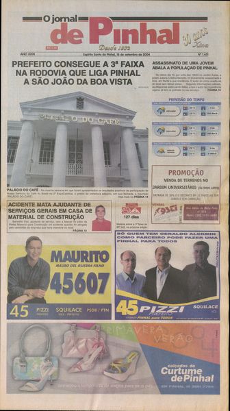 Capa de um dos jornais.
