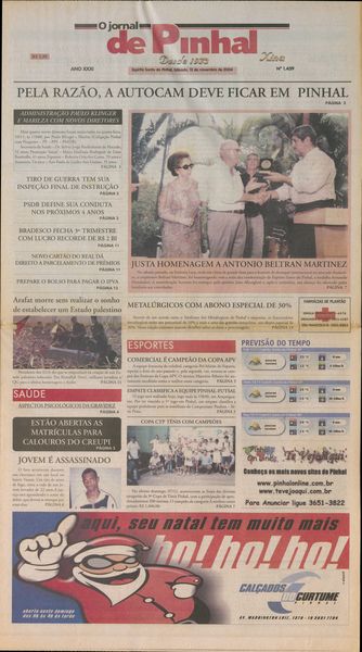 Capa de um dos jornais.