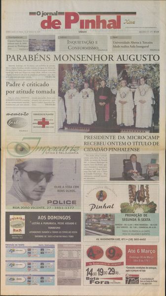 Capa de um dos jornais.