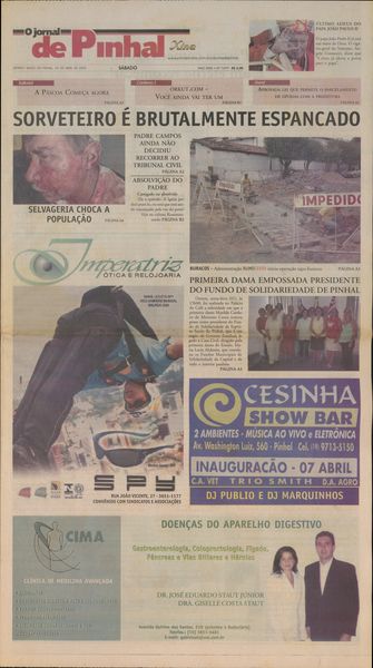 Capa de um dos jornais.