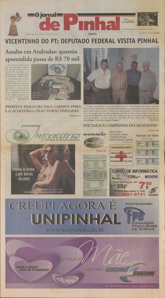 Capa de um dos jornais.