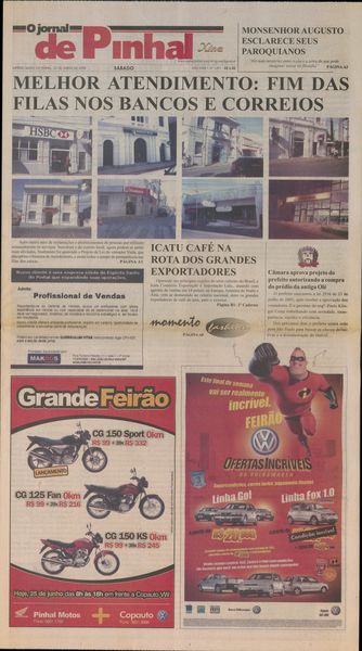 Capa de um dos jornais.