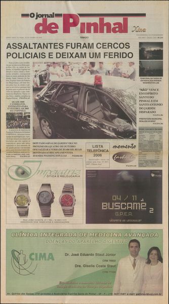 Capa de um dos jornais.