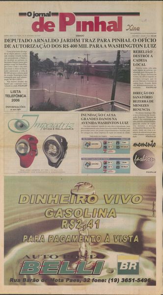 Capa de um dos jornais.