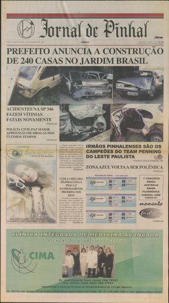 Capa de um dos jornais.
