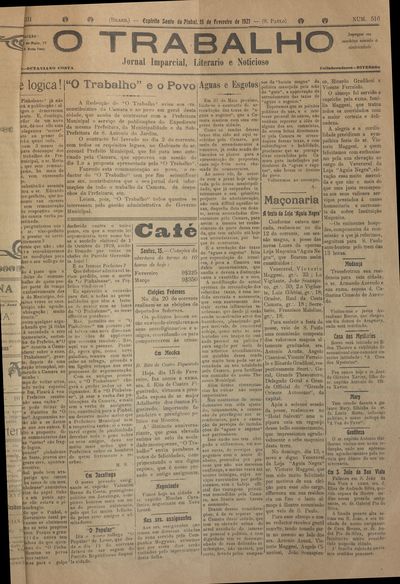 Capa de um dos jornais.