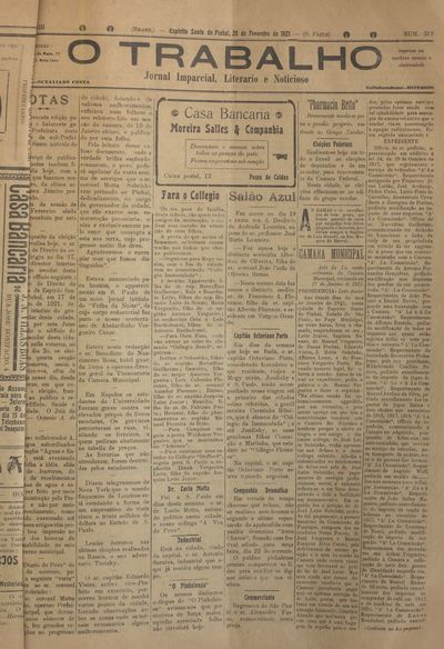 Capa de um dos jornais.