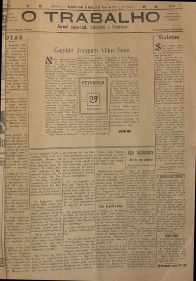 Capa de um dos jornais.