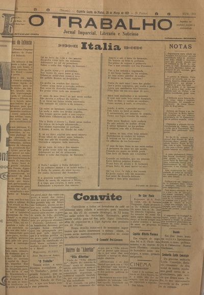 Capa de um dos jornais.
