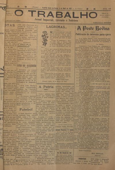 Capa de um dos jornais.