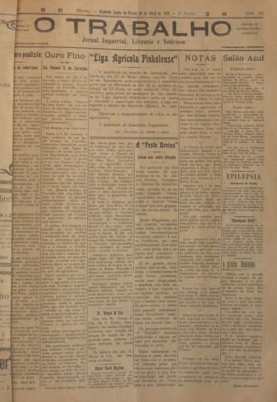 Capa de um dos jornais.