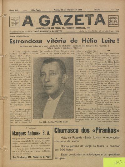 Capa de um dos jornais.