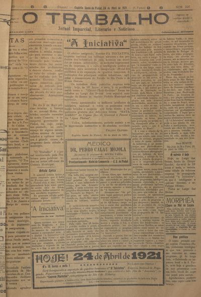 Capa de um dos jornais.