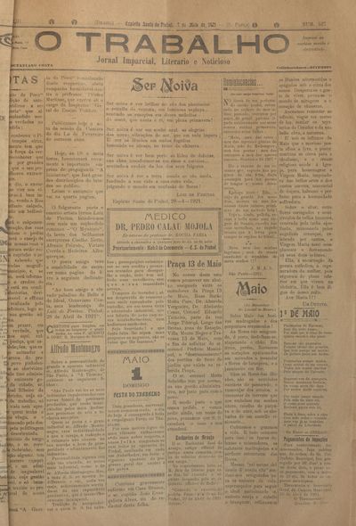 Capa de um dos jornais.