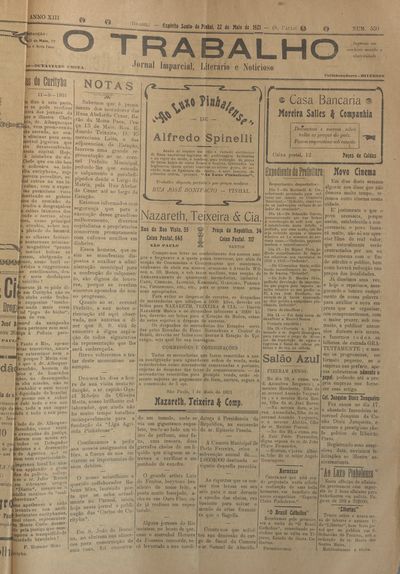 Capa de um dos jornais.