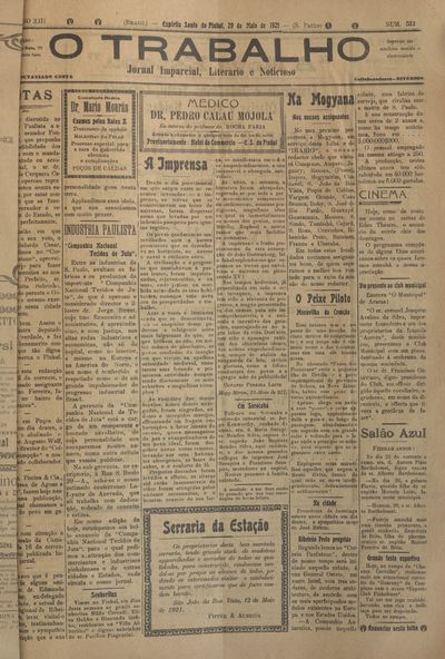 Capa de um dos jornais.